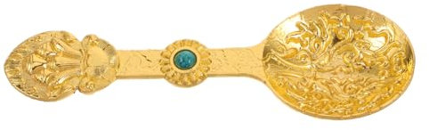 BESPORTBLE Vintage Kaffeelöffel Satz Aus Zinklegierung Runder Butterlöffel Für Camping Ergonomisch Gestalteter Goldener Mehrzwecklöffel Stilvolles Outdoor Geschirr Für Küche Und Reisen