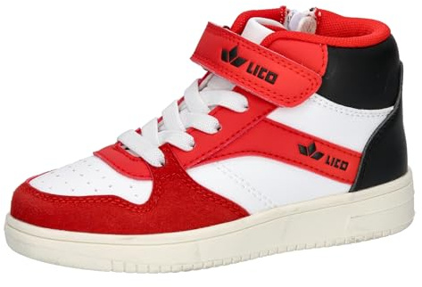 Lico Chad VS High sneakers, vit/röd/svart, 36 EU, Vit röd svart, 36 EU