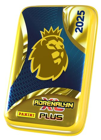 Premier League Adrenalyn XL™ PLUS 2025 - Juego oficial de cartas coleccionables - Lata de bolsillo