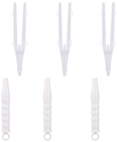 3pcs Manche Plumeau, Amovibles Manche de Rechange de Plumeau Duster Handle Plastique Rallonges Balai Baguette pour Un Nettoyage Facile (Blanc)