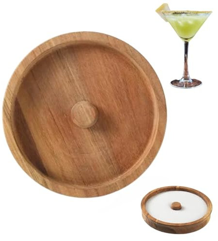 Margarita Salt Rimmer,Salt Rimmer Set for Cocktails Bar Glass Rimmer,Cocktail Sugar Rimmer,Glass Bar Salt Sugar Rimming,COC-ktail Accessories for Drinks,Portable Sugar Rimmer,Cocktail Garnish