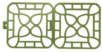 Capabunga Set of 2 Trivets for Hot Dishes - Green Interlocking Hot Pads for Kitchen, Coffee Bar Essentials, Silicone Mats for Kitchen Counter, Heat Resistant Silicone Trivets for Pots and Pans