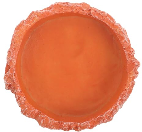 SHINEOFI Cuenco para Reptiles de Resina Rojo Resistente y Ligero para Alimentación y Agua Terrarios Adecuado para Tortugas y Geckos