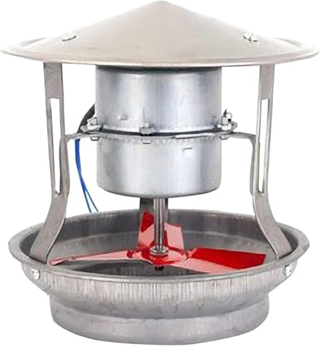 60W Chimney Fan, Fireplace Exhaust Fan for Flue Diameter 9-21cm, Draft Inducer Stove and Wood Burning Heater, Electric Smoke Evacuator