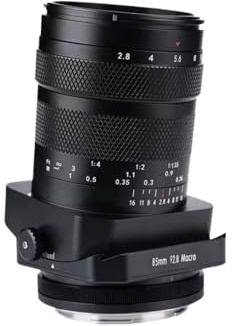 Compatible avec Nikon Z Sony E Canon RF Fujifilm X L-Mount 85 mm F2.8 Objectif d'appareil Photo inclinable Plein Format Macro Prime(Sony E-Mount(FE))
