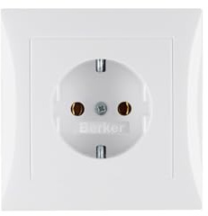 Berker SCHUKO-Steckdose pws/gl 47428989 m.Abdeckplatte S.1 Steckdose 4011334277651