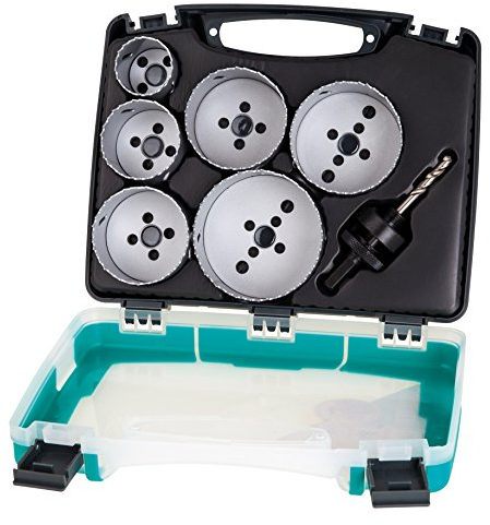 wolfcraft 5423000 - Coffret de 6 Trépans BIM Multimatériaux - Diamètre 40, 54, 65, 68, 74 et 86-7 pièces