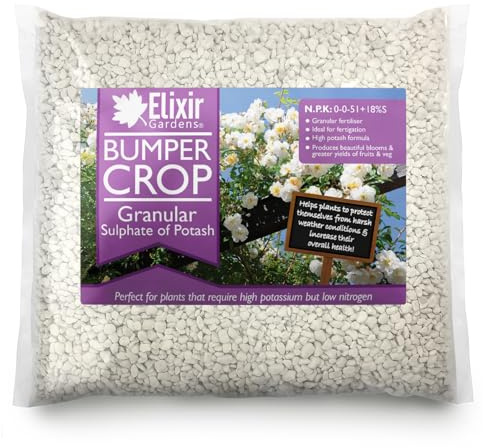 Elixir Gardens Granular Sulphate of Potash Fertiliser Plant Feed | 1kg Bag