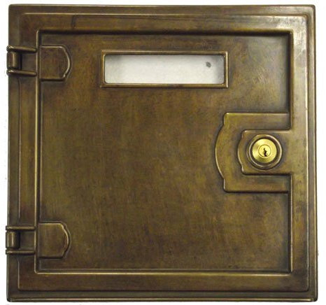 ARTERAMEFERRO Cassetta Postale Elegante in Ottone Massicio da Incasso