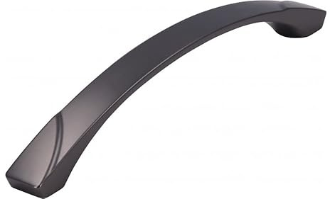 SIRO Möbelgriff Kenzingen, Modern, Design, Druckguss anthrazit matt, 188 mm x 29 mm x 17 mm, LA 160 mm, 2414-188ZN68