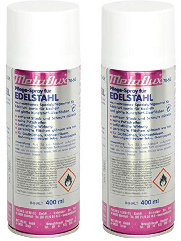 Metaflux 70-55 Edelstahl Pflegespray 400ml 2er Set
