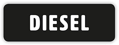 Gobrecht & Ulrich 4 Stück - „Diesel“-Aufkleber für Tankdeckel/Tankklappe - 6,6 x 2,2 cm