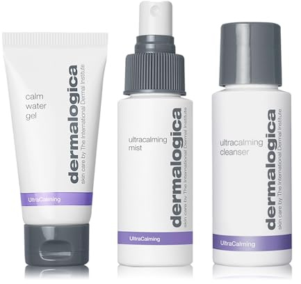 Dermalogica Sensitive Skin Rescue Kit - Set Contains: Face Wash, Toner, and Face Moisturizer - Skin Care To Calm, Soothe and Minimize Irritation