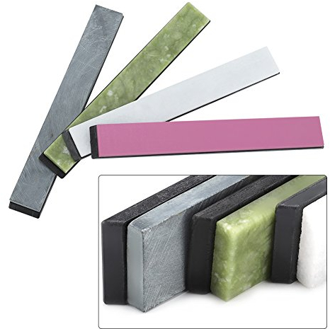 4PCS Schärfstein-Set, bunter Schleifstein mit einer Körnung von 3000-10000, Schleifstein aus natürlichem Material zum Schärfen verschiedener Messer