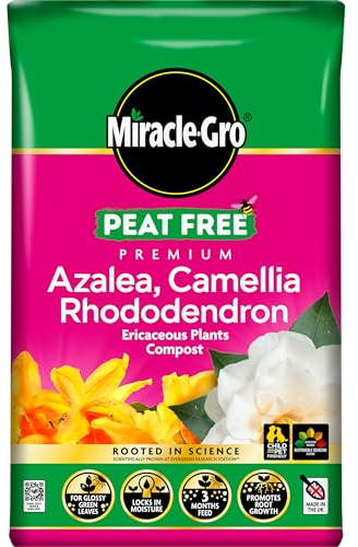 Miracle-Gro 119994 PEAT FREE Premium Azalea, Camellia, Rhododendron, Special Plants Compost, 40 Litres, Brown