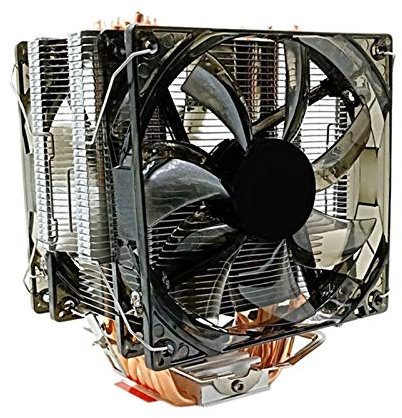 Xiaochen Bricolaje Asamblea del radiador CPU Radiador 12Cm Fan 6 Tubo de Calor de Cobre 3Pin del radiador de Doble Ventilador del radiador con el LED for LGA 1150/1151/1155/1156/1366/775/2011
