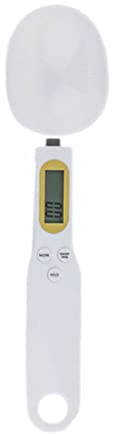 500 / 0.1 LCD Misurino Digitale Pesatura Pesante Grammo Cucchiaio Scala Bilancia Elettronica Cucchiaio Pesato Mini Cucchiaio Strumento di Misura per Animali Domestici da Cucina (Bianco)