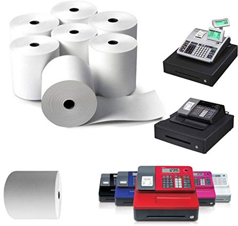CASIO, Sharp, SAM 4 Cash Register Till Rolls 57MM X 57MM X 12.7MM BPA Free Thermal Rolls BPA BPS Free Credit Card Machine Rolls Thermal Till Rolls (15)