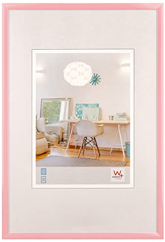 walther design New Lifestyle KV050Q Cadre Photo en Plastique, 40 x 50 cm, Rose