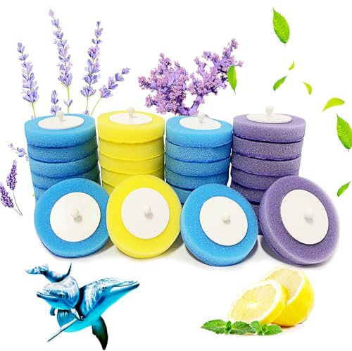 Toilet Wand Refills - 32 Disposable Toilet Brush Heads for Single Use Disposable Replacement Head For Toilet wand Toilet Brush Head Replacement Layer Sponge Refills Head for Bathroom