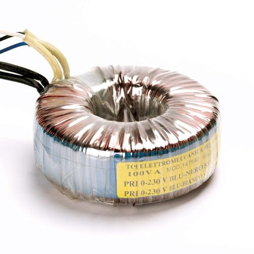 TCI - Transformador toroidal (100 VA, 12 V, electrónico), color azul