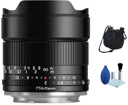 TTArtisan Objectif grand angle 105° 10 mm F2 APS-C Fisheye manuel pour Fuji X Fujifilm XF Mount XS10 XS20 XT30 XT5 XH1 XE1 XA3 XA5 X100V X100S XPro1 XPro2 XPro3, etc.