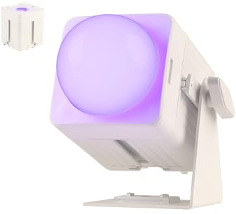 BeamZ Professional Pro KUBE20WH Akku LED Spot 2er Set inkl. Zubehör, IP65 Uplight Outdoor und Indoor, Wireless DMX, Licht Baustein-System mit 20 Watt RGBWA-UV-LEDs, Disco Licht - Weiß