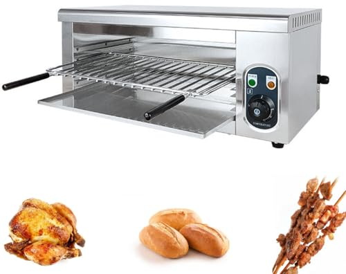 Countertop Salamander Broiler, Electric Cheese Melter Cheesemelter Grill, Home Commercial Kitchen Wall-Mounted Salamander Oven for Melt Cheese, Toast Sandwiches, Grill Steaks(220V)