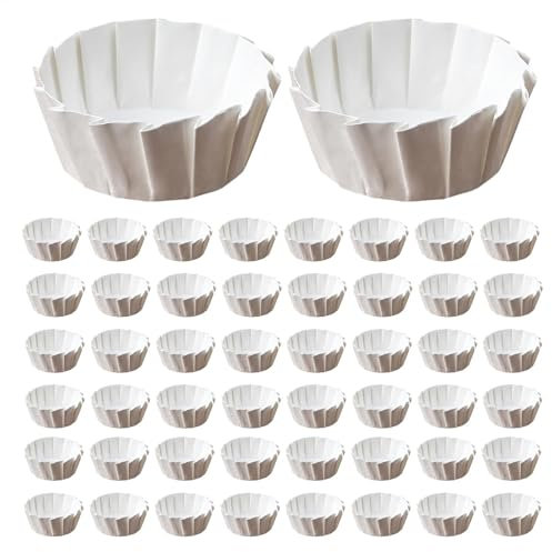 Cupcakes Liners - 50X Cake Pan Liners for Basques Cakes | 4/6/8-Inch Paper Bakeware, Dessert Liners, Parchment Paper Rounds for Muffins Cupcakes