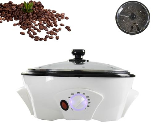 Machine à torréfier Les Grains de café, torréfacteur d'arachides à Usage Domestique de 1200 W, Grande capacité de 800 g, réglage de la température de 0 à 240 ℃, pour cuisinière, comptoir
