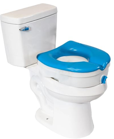 Platinum Health Soft-TOP 2.0 Deluxe Padded Raised Toilet Seat. Soft, Warm Padded Elevated Riser for Elongated/Round Toilets. Adds 5.5 Inches in Height for Safe Toileting. (no armrests)