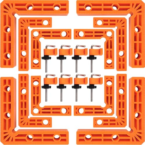 90 Degree Clamp,Positioning Squares, 3 4 2.3 Right Angle Clamp with 12 Clamping Squares,Corner Clamps Woodworking Tool for Pictures Frames, Cabinets, Boxes