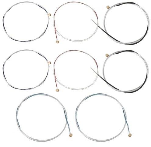 eMagTech Set completo di 2 corde per violino (E-A-D-G) con estremità a sfera nichelata per violini 4/4, 3/4, 1/2, 1/4, anima in acciaio