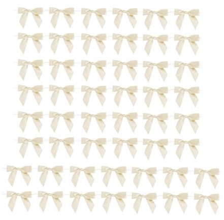 AYNKH 50 Stück selbstklebende Geschenkschleifen, 2,5 cm Band, Geschenkschleife, niedliches Zubehör zum Verpacken von Geschenken, Weinglas, Hochzeit, Weihnachten, Geburtstag, Party, Boxen