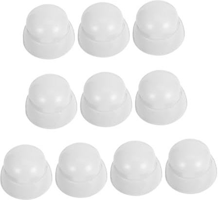 Cache-écrou pour Équipements de Jeux M8 M10 en Plastique Blanc, Lot 10 | Protection de Boulon, Installation Facile, Usage Extérieur, pour Structures et Glissières