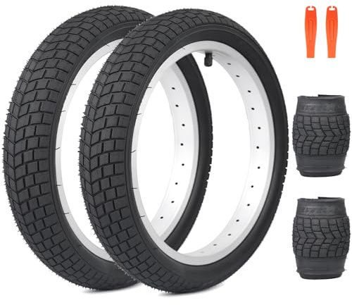 ZUKKA 2er-Pack Faltbare 12/14/16x2.125 Zoll Kindfahrrad Reifen | Mantel kompatibel Rennräder Citybikes BMX, MTB Mountainbike, Kinderfahrrad, Dreirad, Crusier Bicycle