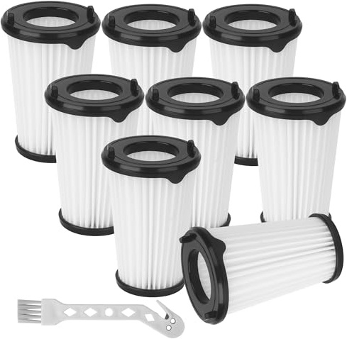 8 Stück Filter Kompatibel mit AEG CX7, CX7-2, QX8, CX7-2-30DB, CX7-2-30GM, CX7-2-35TM, CX7-2-35WR, AEF150 Ersatzfilter,mit 1 Reinigungsbürste