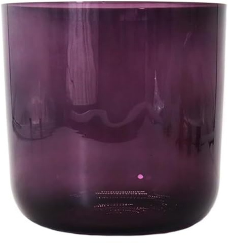 Cuencos cantores de cristal de cuarzo, Cuenco de cristal de 6 pulgadas, morado, 432 Hz, múltiples notas(G Note)