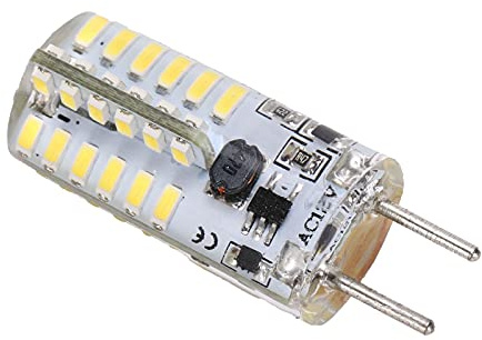 Respicefinem GY6.35 Bombilla LED de silicona 3W 300LM AC12V BiPin Luz blanca fría de bajo consumo para lámpara de techo Accesorios de iluminación para el hogar (Cool White)