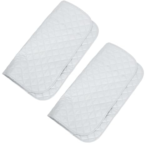 Toyvian 2 Pezzi Coperta da Stiro Resistente al Calore in Cotone Argento, Tappetino Antiscivolo Facile da Pulire per Stoffa e Indumenti, per Dormitori e Cassetti, Dimensioni 60x55 Cm