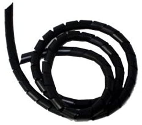 Cable-Tex Enrouleur spiralée Noir 12 mm x 2 m