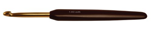 KnitPro - KnitPro Aluminium Softgrip Guld & Svart (10,00 mm) Virknål - 1 enhet