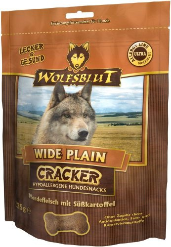 Cracker per cani Wolfsblut Wide Plain, con 41% di carne di cavallo