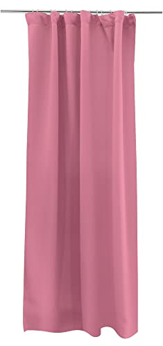 Victoria M. Aurora Verdunkelungsvorhang Blickdicht Thermovorhang mit Kräuselband, für Gardinenstangen und -schienen 140 x 245cm, Rosa