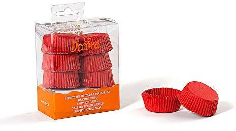Decora 0339638 PAKETE 120 PAPIERFÖRMCHEN ROT 40 X 20 MM