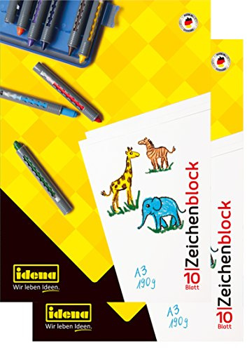 Idena Zeichenblock FSC-Mix (2 Blöcke DIN A3, 190 g/m²)