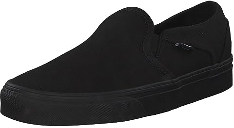 Vans Women's Asher' Sneakers, Black Canvas Black Black 186, 6.5 UK