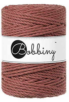 Bobbiny Oeko-Tex Premium Makramee Garn aus ökologischer Baumwolle 5 mm x 100 m (Sunset)
