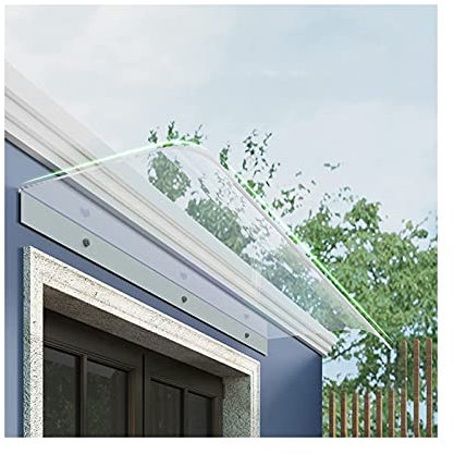 LIANGJUN Marquise De Porte, Polycarbonate Verre Propre Protection Solaire Bloqueur De Pluie, Anti-UV Protection Contre La Pluie Auvents, Fait sur Mesure