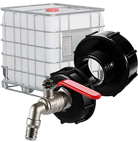 3/4 IBC Auslaufhahn, S100x8 / S60X6 Grobgewinde,Wassertank Zubehör | IBC Tankadapter Wassertank ,Schlauchanschluss Zubehör
